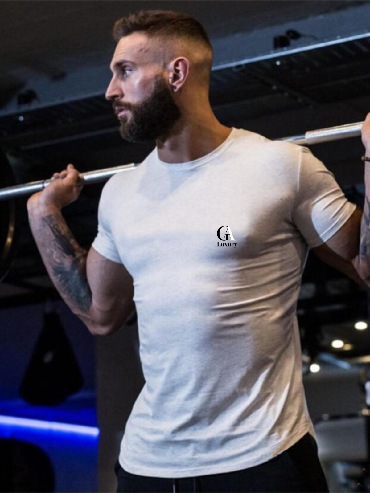 Men's Sports T-Shirts Fashion Tees Tops Short Sleeve Athletic Workout Gym Clohting Slim Fit T Shirts
