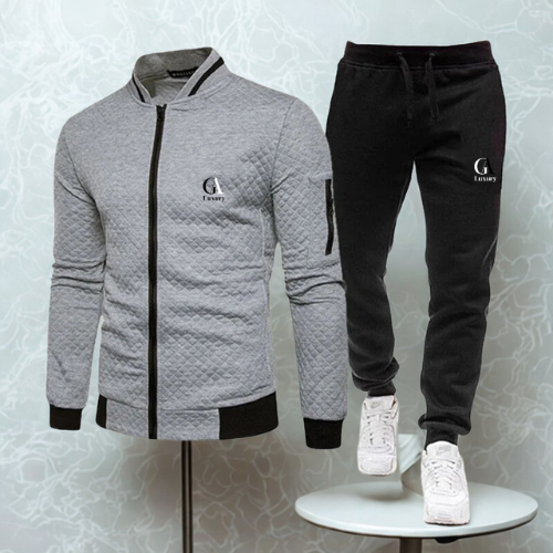 Men’s 2-Piece Tracksuit – Baseball Style Jogging Set for Spring & Fall