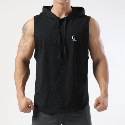 Men's Hooded Sleeveless Running Vest - G&A Luxurys