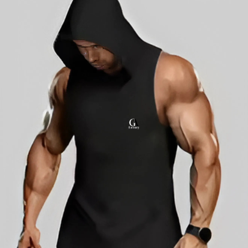 Men's Hooded Sleeveless Running Vest - G&A Luxurys