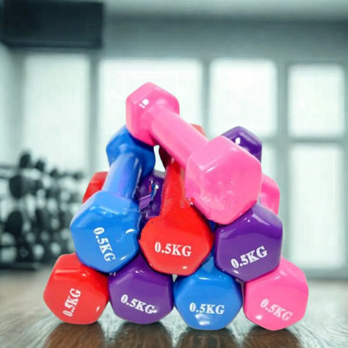 Cast iron hexagonal dumbbell for weight loss, fitness and waist toning