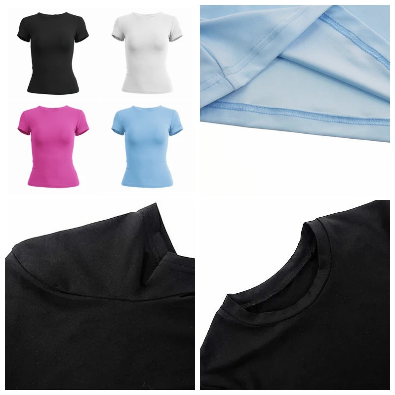 Women's Slim Fit Short Sleeve T-Shirt - G&A Luxurys