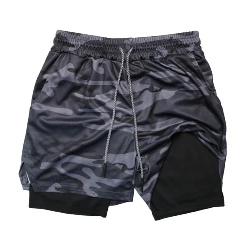 Men’s Multi-Pocket Camouflage Mesh Shorts - G&A Luxurys