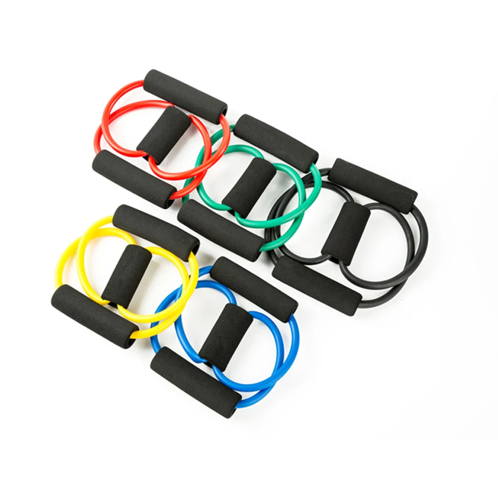 8-Shaped Resistance Band – Elastic Chest Expander for Yoga, Strength & Home Fitness Training