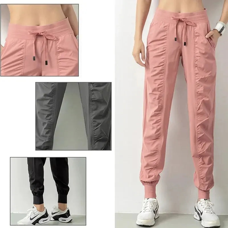 Quick-Dry Athletic Joggers for Women - G&A Luxurys