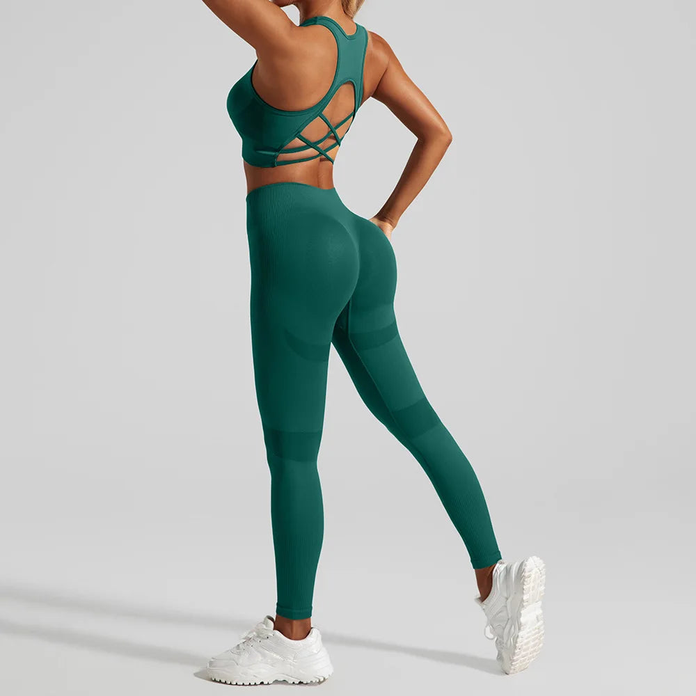 Seamless 2-Piece Yoga Set for Women’s Gym & Workout