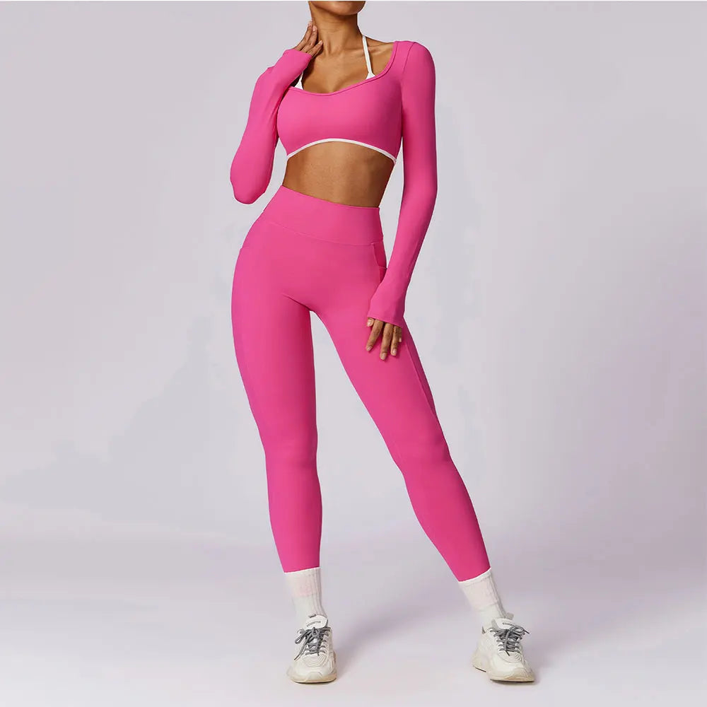Women’s 2-Piece Yoga Set Workout Fitness Tracksuit