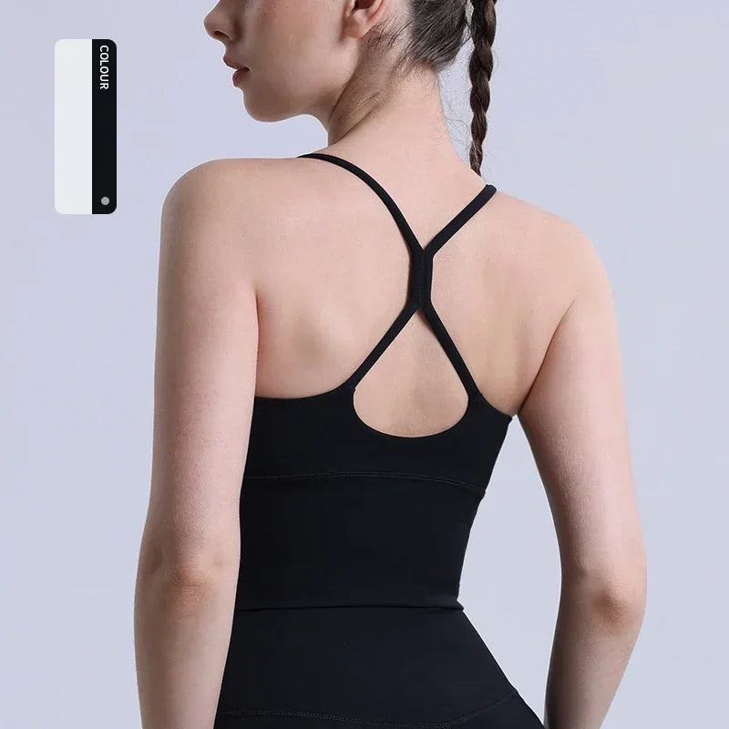 Women’s Sexy Cross Back Sports Bra Y-Shaped Gym Yoga Fitness