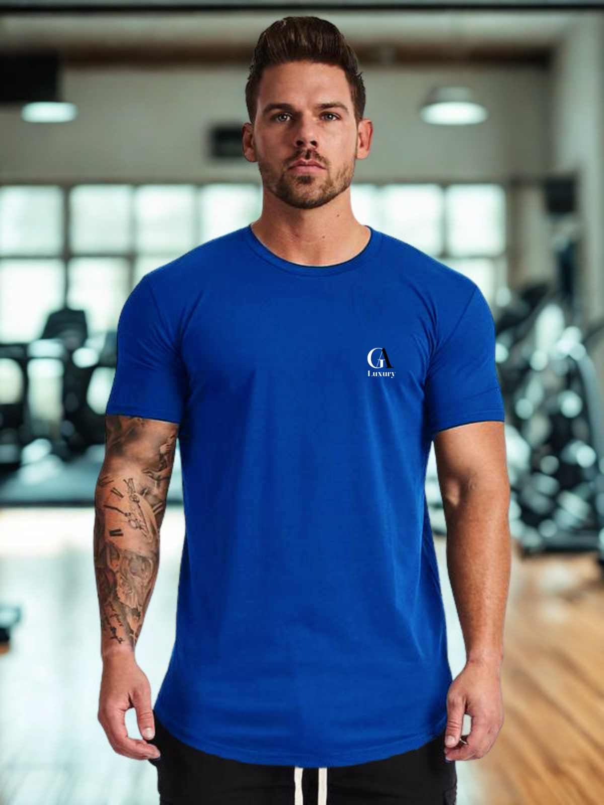 Men's Sports T-Shirts Fashion Tees Tops Short Sleeve Athletic Workout Gym Clohting Slim Fit T Shirts