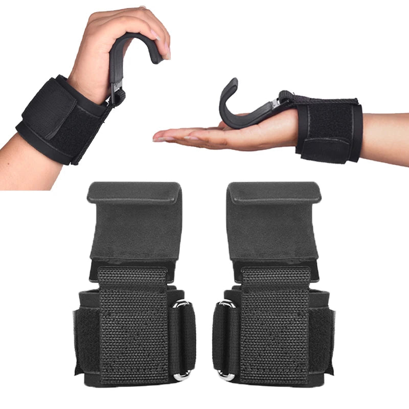 Weight Lifting Wrist Hooks – Power Grip Straps for Gym, Pull-Ups & Heavy Training Support