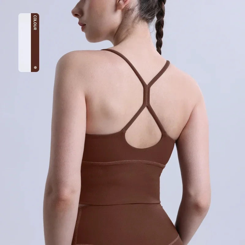 Women’s Sexy Cross Back Sports Bra Y-Shaped Gym Yoga Fitness 