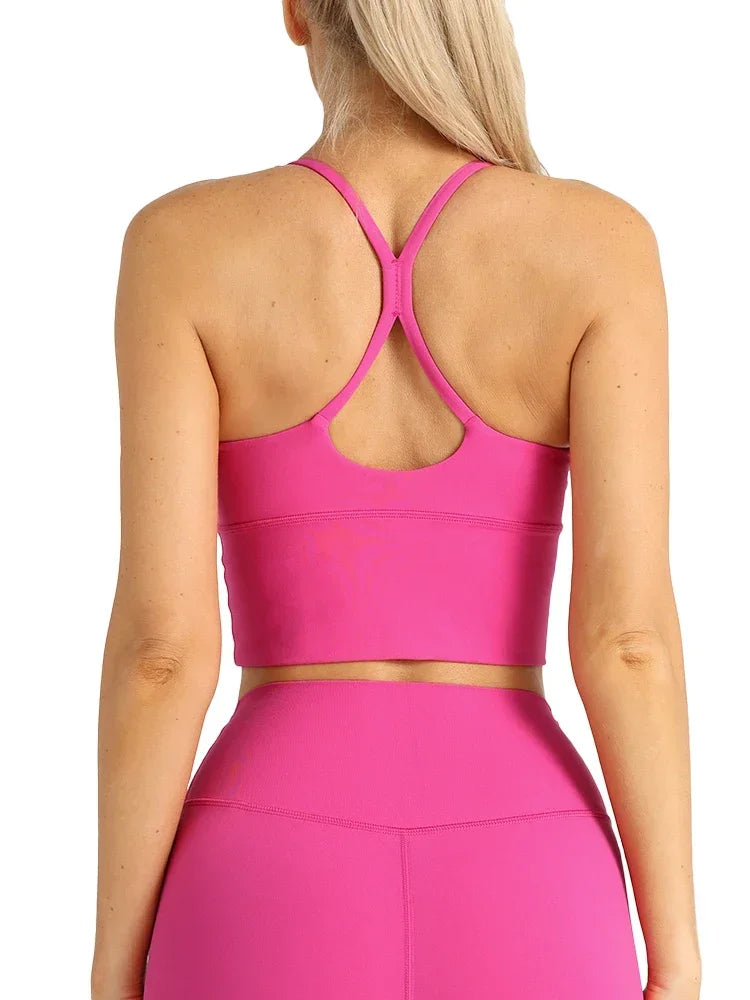 Women’s Sexy Cross Back Sports Bra Y-Shaped Gym Yoga Fitness 