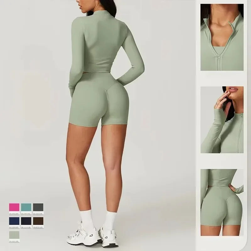 Women’s 3-Piece Yoga Set  for Gym & Running