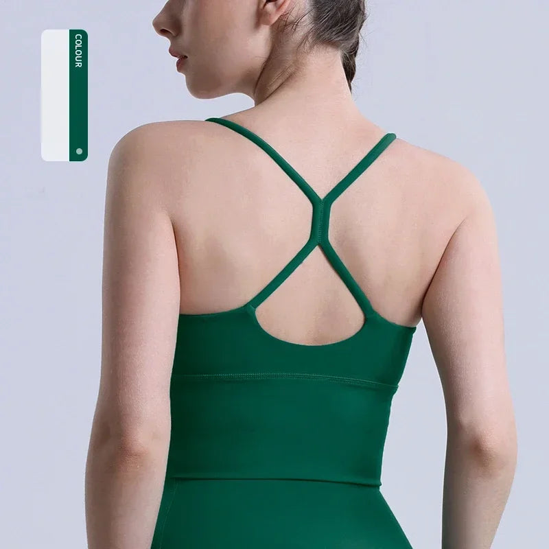Women’s Sexy Cross Back Sports Bra Y-Shaped Gym Yoga Fitness 