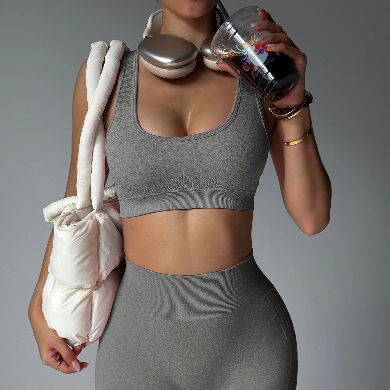 3-Piece Seamless Yoga Set: Sports Bra, Shorts & Leggings for Women