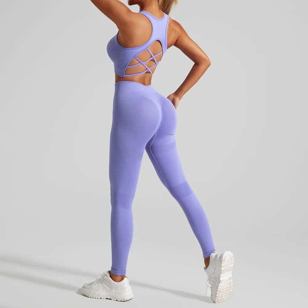 Seamless 2-Piece Yoga Set  for Women’s Gym & Workout